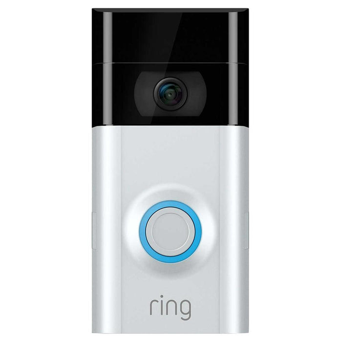 Ring Outdoor Floodlight Camera, Black Certified Refurbished w/ Video Doorbell 2