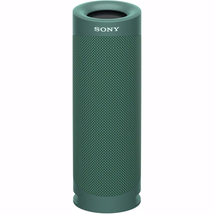 Sony XB23 EXTRA BASS Portable Bluetooth Speaker, Green w/ Accessories Bundle