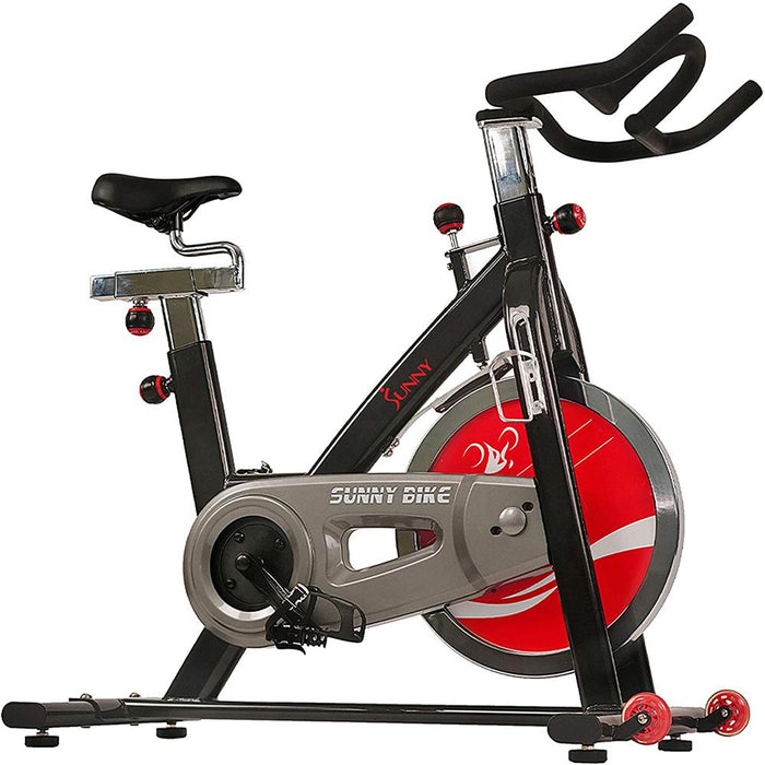 Sunny Health and Fitness SF-B1002 Belt Drive Indoor Cycling Bike with 49 Pound Flywheel