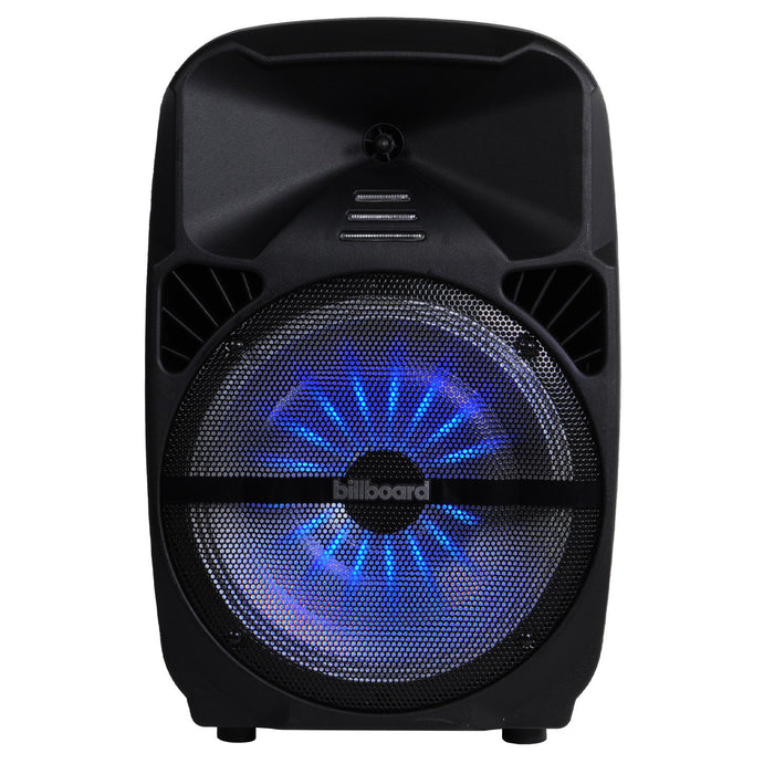 Billboard 12" Rechargeable Bluetooth Speaker for Parties w/ Lighting, AUX, USB, FM Radio