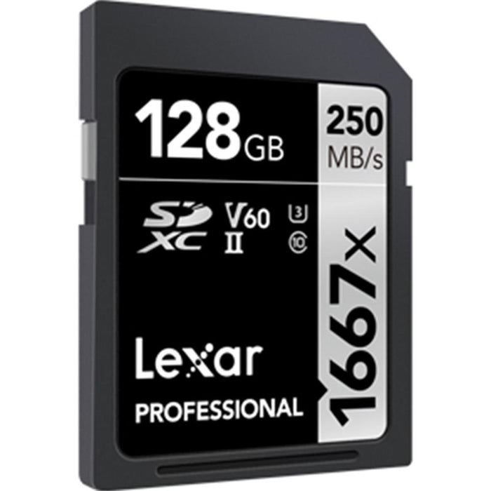 Lexar Professional 1667x 128GB SDXC UHS-II Memory Card + Accessory Bundle