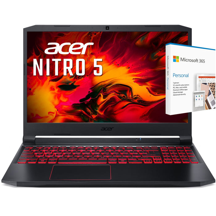 Acer Nitro 5 15.6" FHD Gaming Laptop 8GB 512GB SSD Intel i5 + 1Yr Microsoft 365