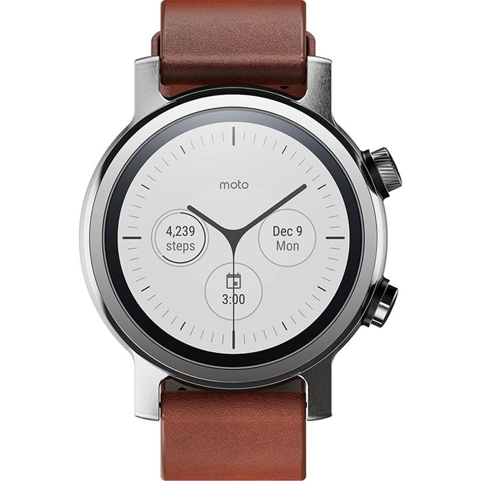 Moto 360 Gen 3 Wear OS by Google - Luxury Stainless Steel Smartwatch (Steel Grey)