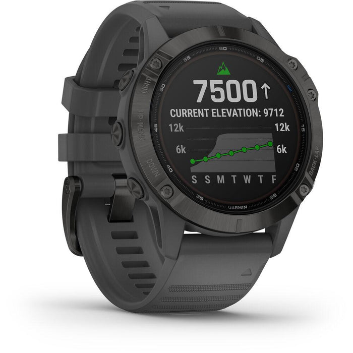 Garmin fenix 6 Pro Solar Multisport GPS Smartwatch (Black w/ Slate Gray Band)