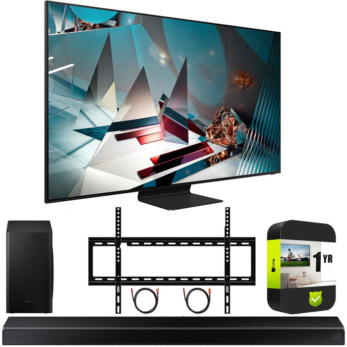 Samsung QN65Q800TA 65" QLED 8K UHD Smart TV 2020 + 5.1ch Soundbar HW-Q60T Bundle