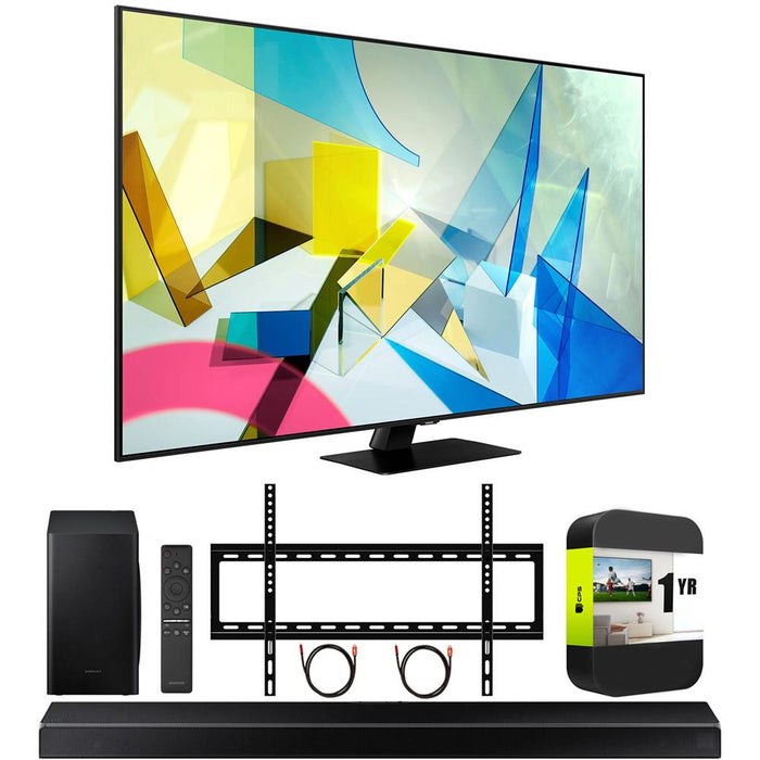 Samsung QN55Q80TA 55" QLED 4K UHD Smart TV 2020 + 5.1ch Soundbar HW-Q60T Bundle