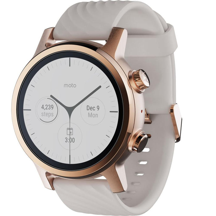 Moto 360 Gen 3 Wear OS by Google - Luxury Stainless Steel Smartwatch (Rose Gold)