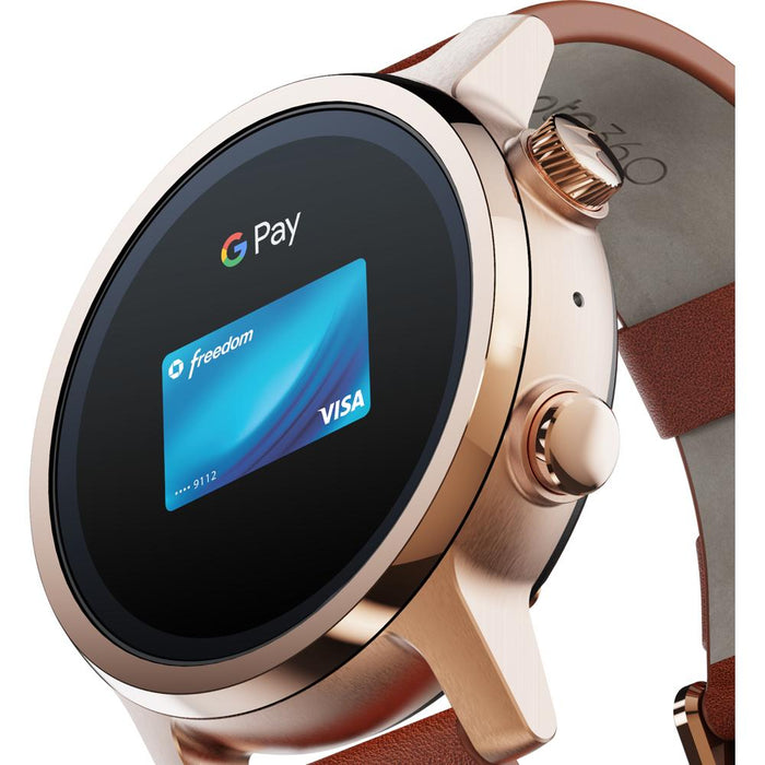 Moto 360 Gen 3 Wear OS by Google - Luxury Stainless Steel Smartwatch (Rose Gold)
