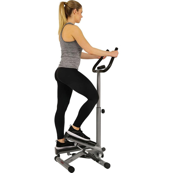 Sunny Health and Fitness Twister Stepper Machine with Handlebar Adjustable Height , LCD monitor(open Box)