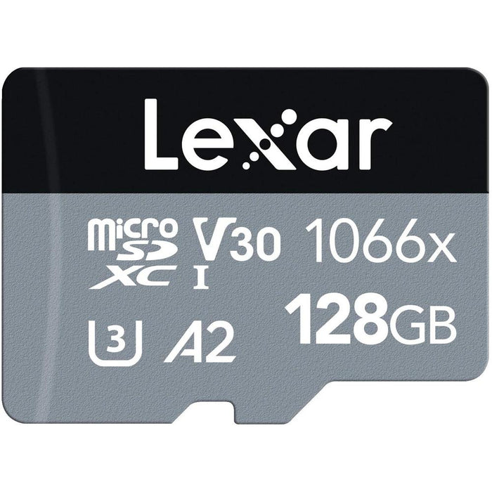 Lexar Professional 128GB 1066x MicroSDXC Memory Card with Adapter LMS1066128G