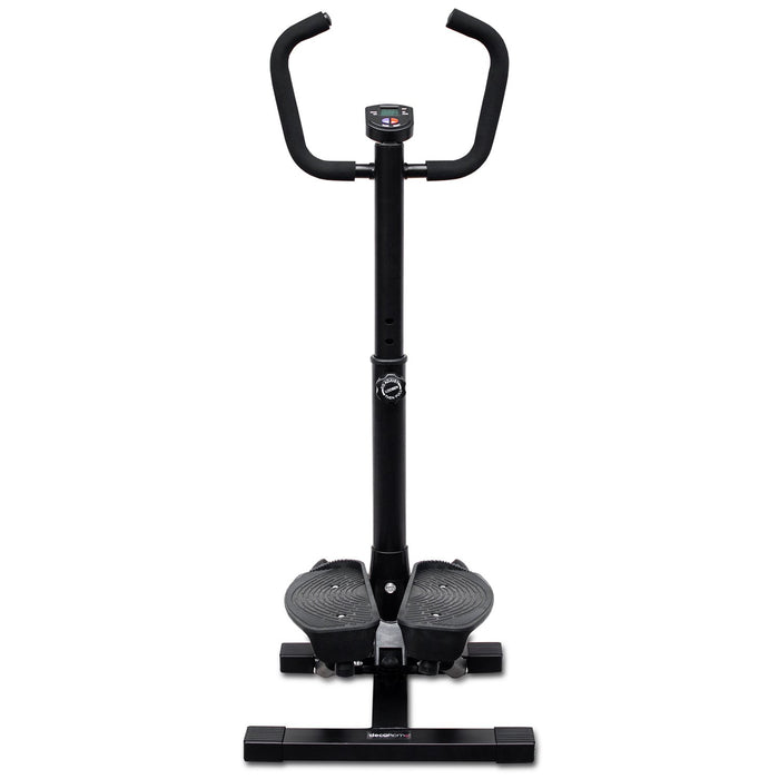 Deco Home Exercise Step Machine w/ Stability Handle Bars, Non-Slip Pedals, and LCD Display