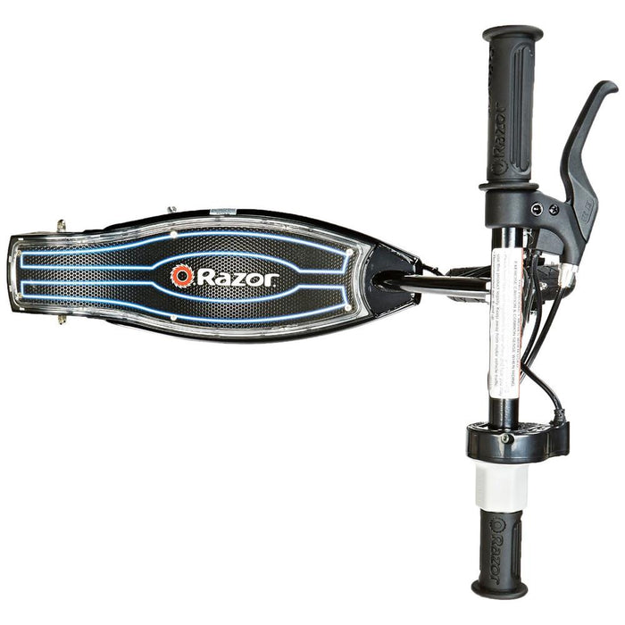 Razor E100 Glow Electric Scooter, Black w/ Veglo X4 Wearable Rear Light System