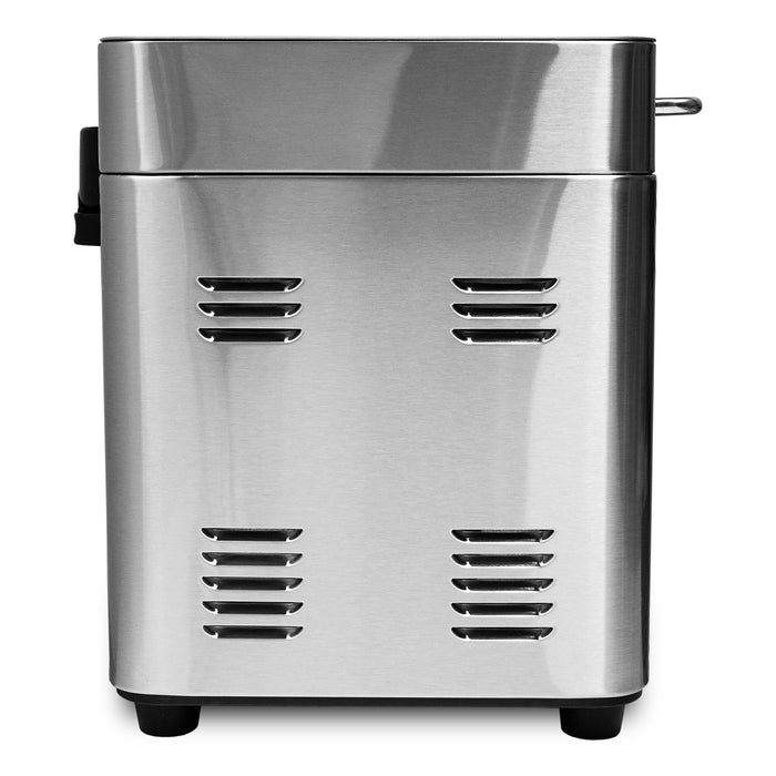 Deco Chef 2 LB Stainless Steel Bread Maker with 25 Smart Cooking Programs and Accessories