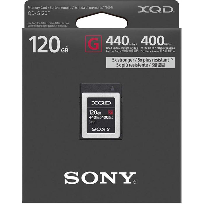 Sony Professional XQD G Series 120GB Memory Card QD-G120FJ + LCSU21 Carry Case Bundle