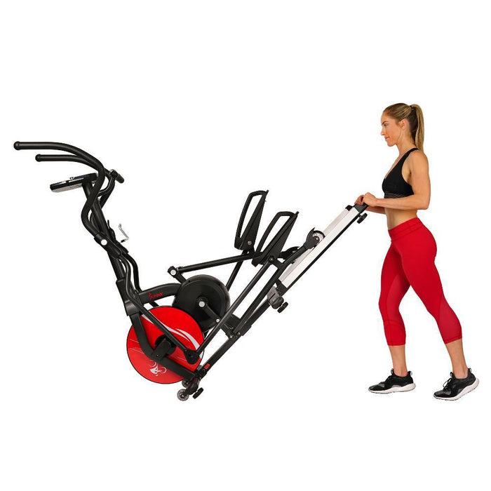 Sunny Health and Fitness Stride Zone Elliptical w/ LCD Monitor and HR Monitor +Warranty Bundle