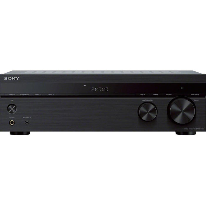 Sony STRDH190 2-Ch Stereo Receiver w/ Phono Inputs & Bluetooth +Warranty Bundle
