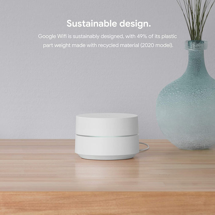 Google Wifi Mesh Network System Router AC1200 Point 3-pack (GA02434-US), 2020