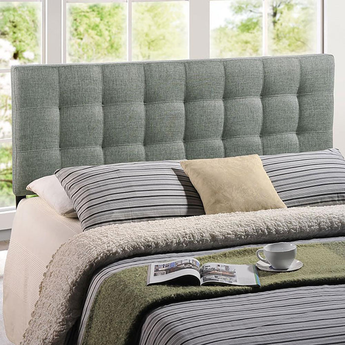 Modway Lily Queen Upholstered Fabric Headboard in Gray - Open Box