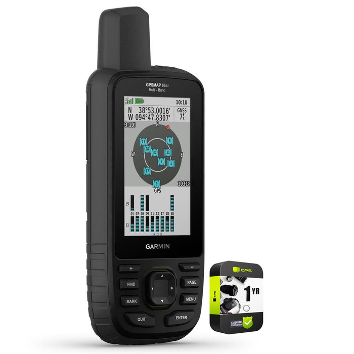 Garmin GPSMAP 66sr Handheld Navigator 3" Color Display+1 Year Extended Warranty
