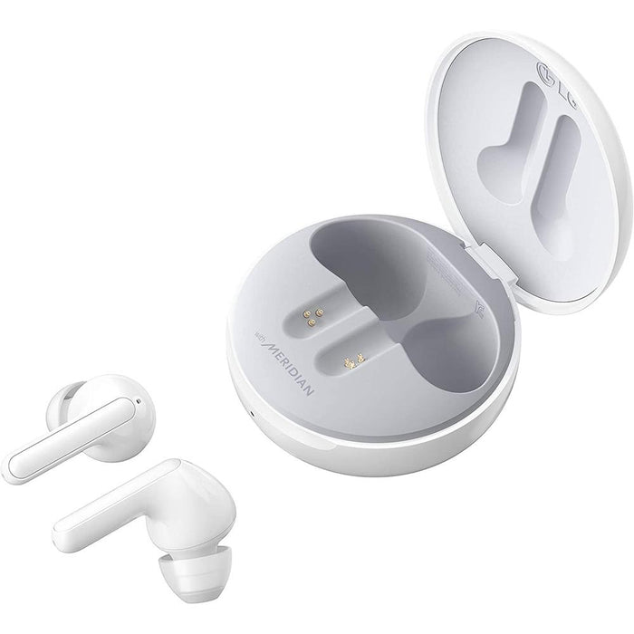 LG TONE Free HBS-FN6 True Wireless Bluetooth Earbuds White + Extended Warranty