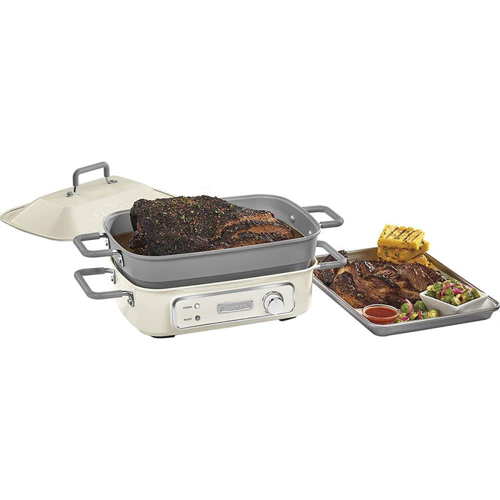Cuisinart GR-M3 STACK5 Multifunctional Grill - Off-White