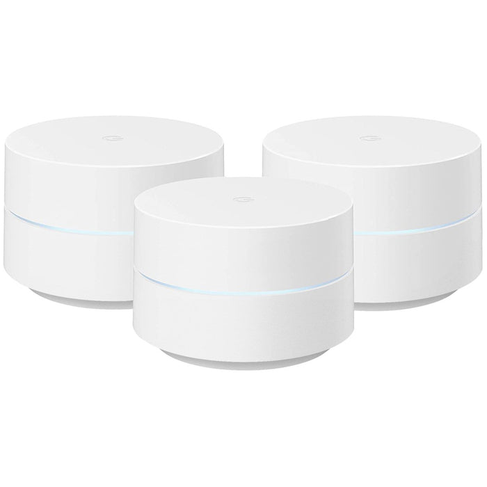 Google Wifi Mesh Network Router Point 3 Pack Bundle + Smart Plugs and Mount Kit