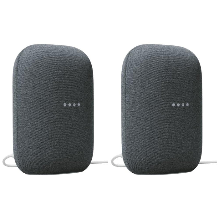 Google GA01586-US Nest Audio Smart Speaker Charcoal (2-Pack)