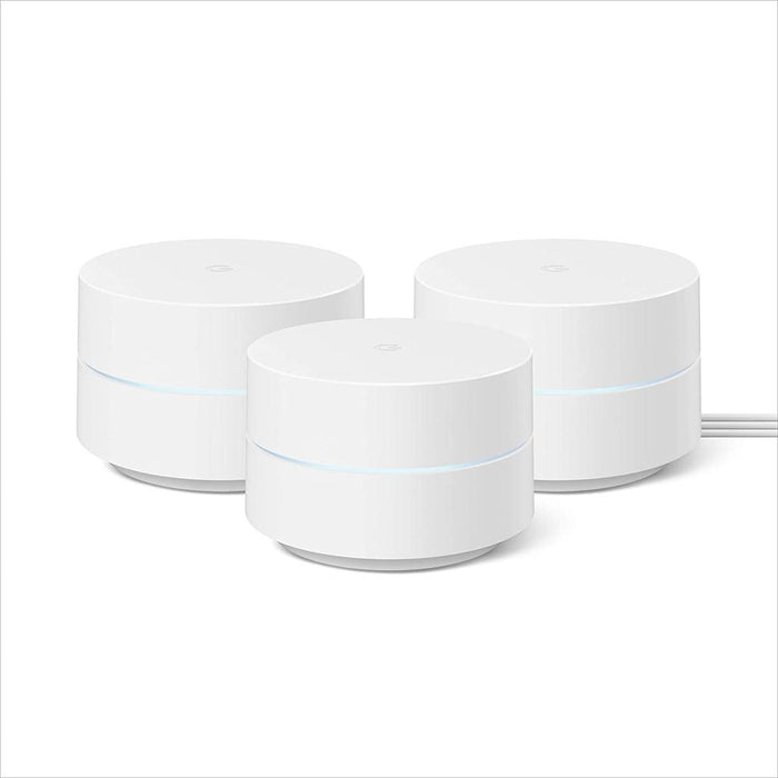 Google Wifi Mesh Network System Router AC1200 Point 3-Pack+3x Wall Mount Bundle
