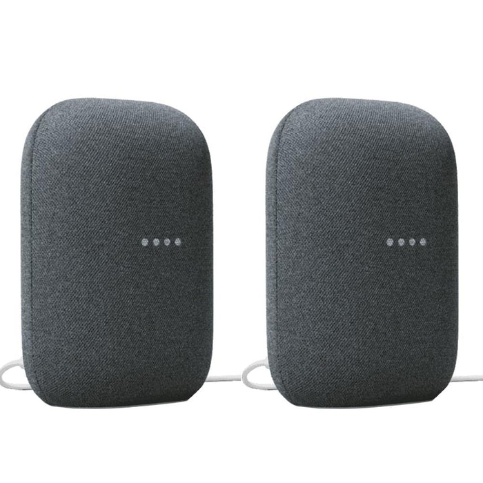 Google Nest Audio Smart Speaker Charcoal (GA01586-US) - (2-Pack)