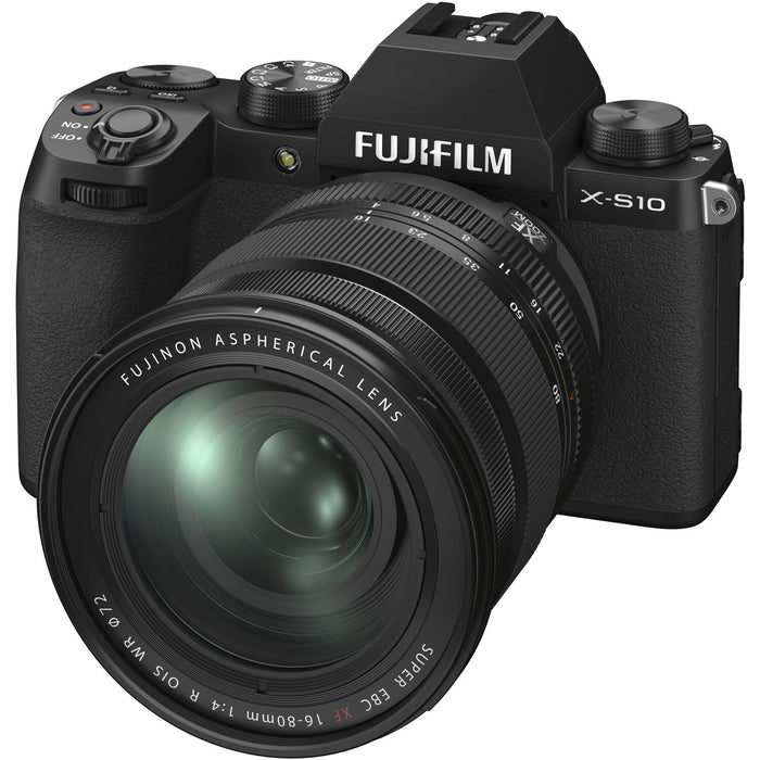 Fujifilm X-S10 Mirrorless Digital Camera with XF 16-80mm F4 R OIS WR Lens Kit 16670077