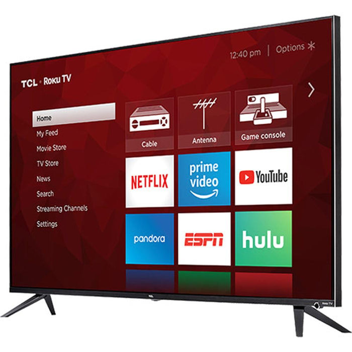 TCL 55R613 55" 6-Series 4K UHD Roku Smart TV (2018) Renewed + 1 Year Protection Plan