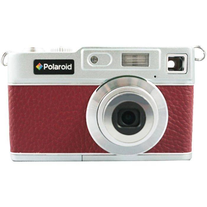 Polaroid iE827 Retro Digital Camera with 18MP 8x Optical Zoom and HD Video Bundle Red
