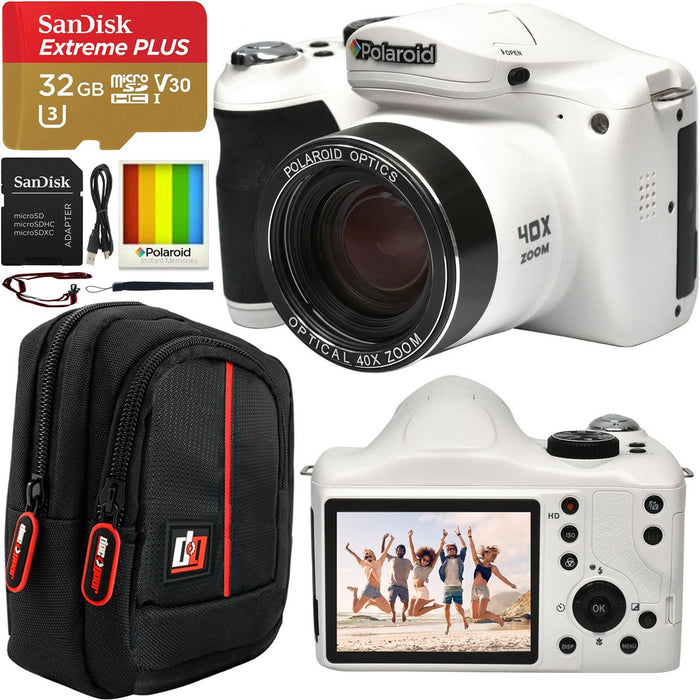 Polaroid iE4038 Digital Camera Kit w/ 40x Optical Zoom 18MP HD Video 3" LCD Bundle