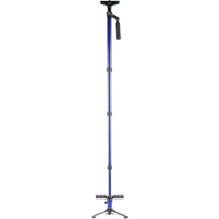 Vivitar Professional 59" Telescopic Photo/Video Stabilizer, Weighted Tripod Base, Blue
