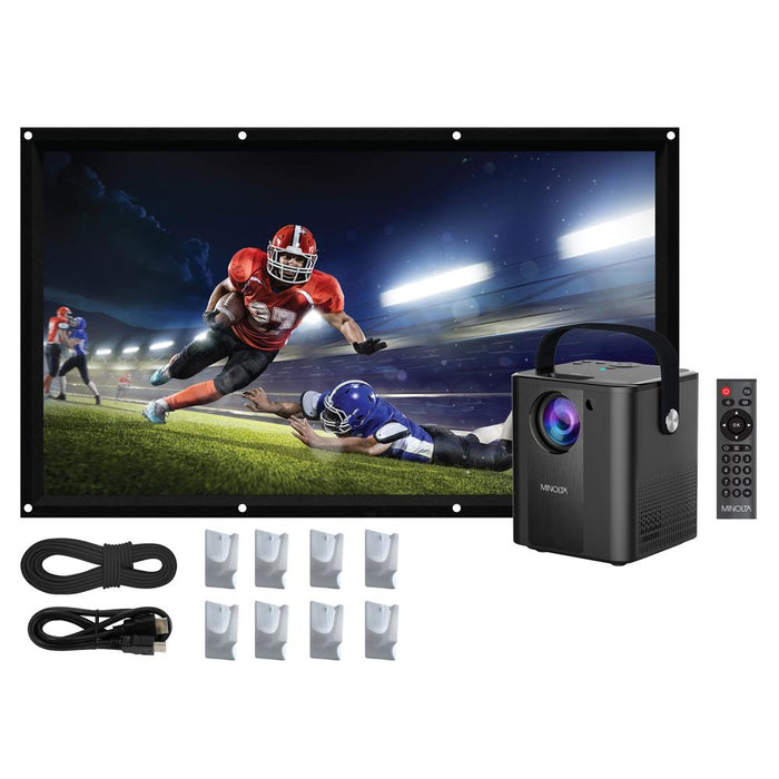 Minolta MN674 Portable Projector Bundle Pack With 100 Inch Screen