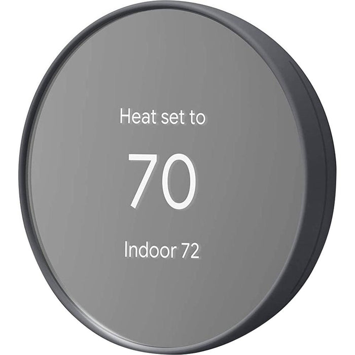 Google Nest Programmable Smart Wi-Fi Thermostat for Home (Charcoal) - GA02081-US