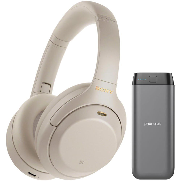 Sony WH1000XM4/S Noise Cancelling Wireless Headphones with Energy Core Max Power Bank