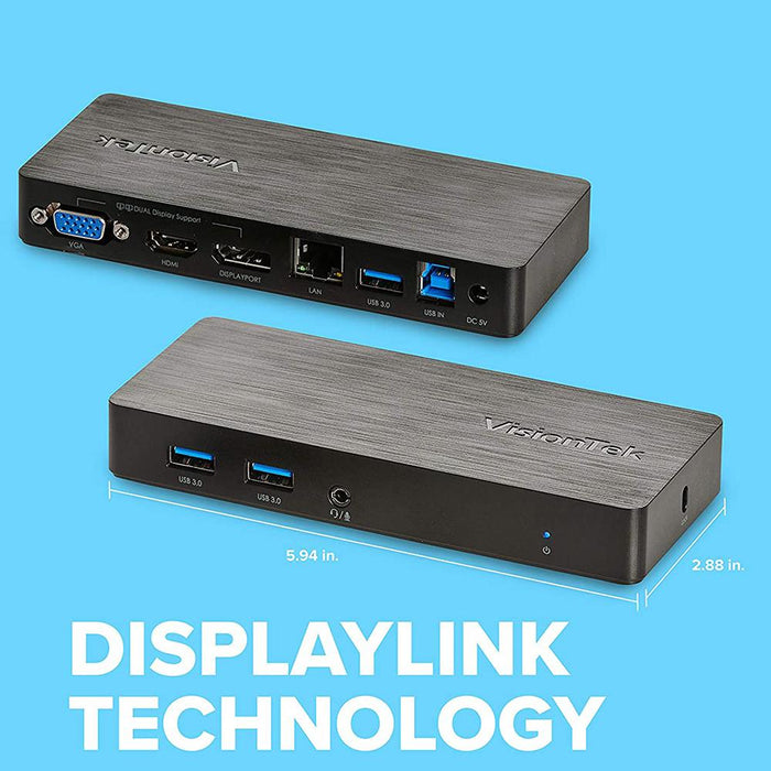 Visiontek VT1000 Dual Display Universal USB 3.0 Docking Station