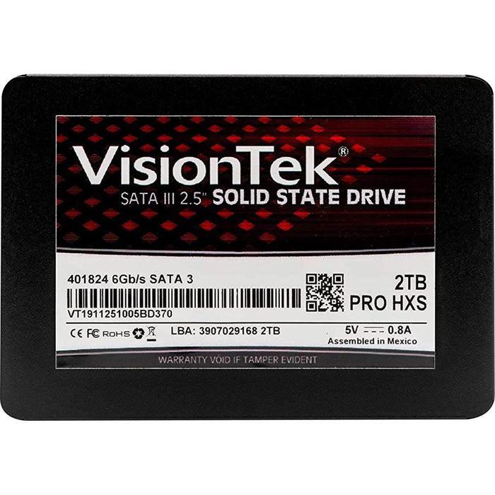 Visiontek 2TB PRO HXS 7mm 2.5" SSD Internal Computer Memory and Storage - 901312