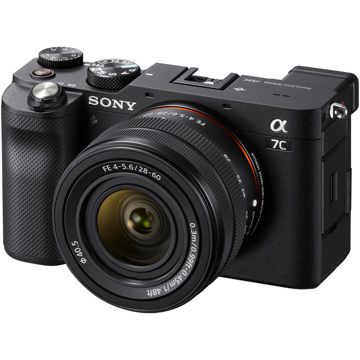 Sony a7C Mirrorless Full Frame Camera Body + 28-60mm Lens Kit Vlogger Bundle Black