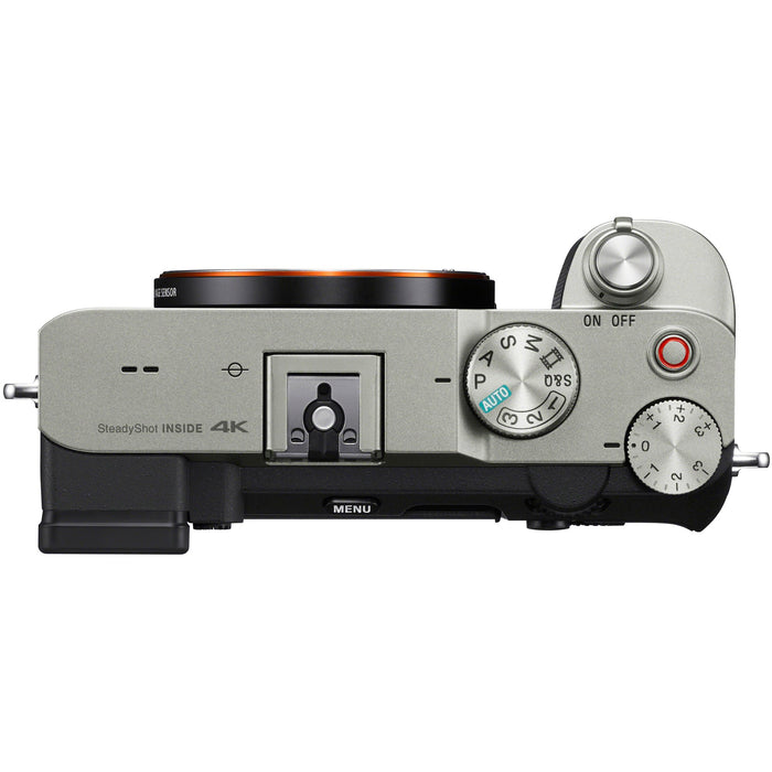 Sony a7C Mirrorless Full Frame Camera Body Silver 50mm F1.8 Lens SEL50F18F Kit Bundle