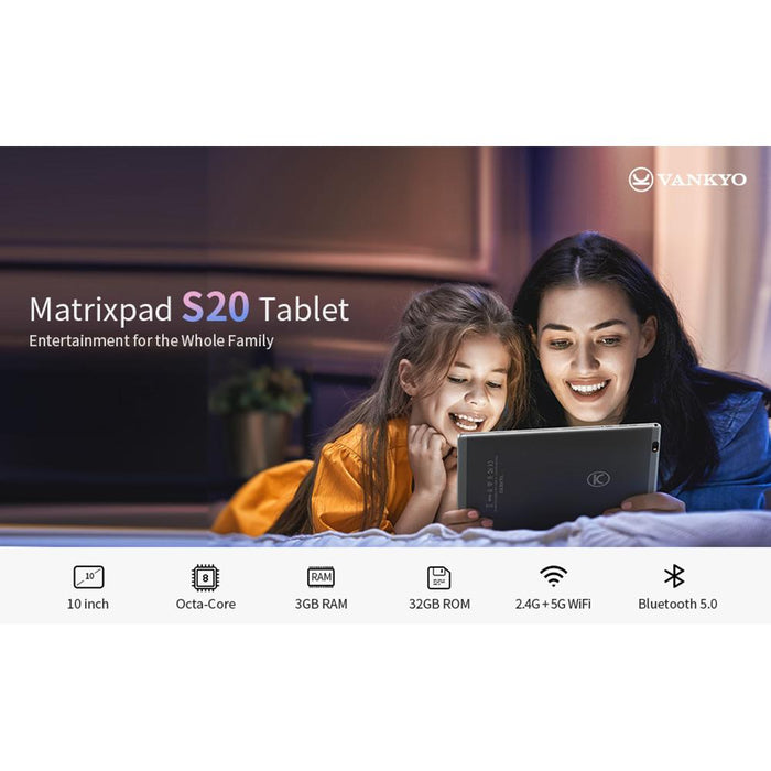 VANKYO MatrixPad S20 10" Android Tablet 1280x800 HD IPS Display, 32 GB - Open Box