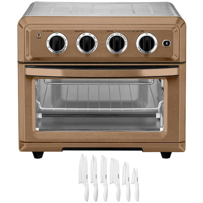 Cuisinart Convection Toaster Oven Air Fryer w/ Light Copper Stainless+Knife Set