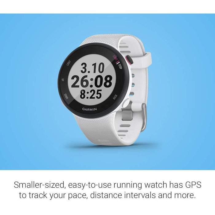 Garmin Forerunner 45S GPS Heart Rate Monitor Running Smartwatch, White - Refurbished