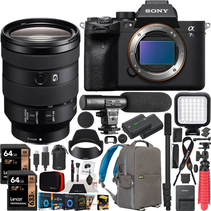 Sony a7S III Mirrorless Full Frame Camera 24-105mm F4 G OSS Lens SEL24105G Kit Bundle