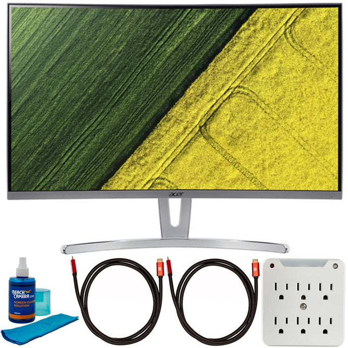 Acer ED273 wmidx 27" Full HD Curved Monitor with Freesync + Accessories Bundle