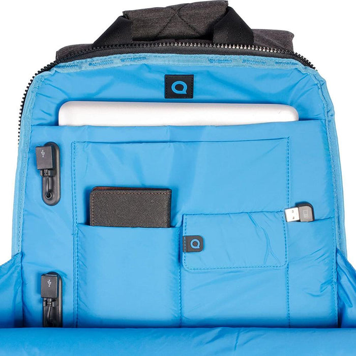 Quirky Power Trip Laptop Backpack Bag with Three Wired Charging USB Ports