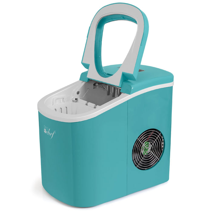 Deco Chef Turquoise Compact Electric Ice Maker | (IMTQA) | Top Load | 26 Lbs Per Day