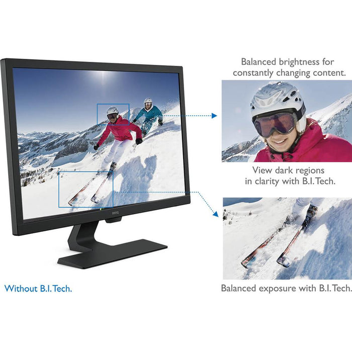 BenQ 24 inch Eye-Care Stylish Monitor GL2480 LCD Monitor - Open Box