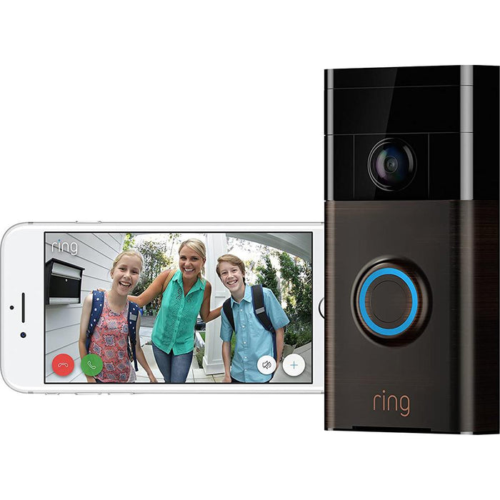 Ring Wi-Fi & Smartphone Enabled Video Doorbell Venetian Bronze Certified Refurbished